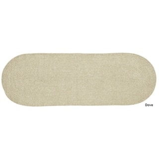 Better Trends Chenille Solid & Tweed Braid Collection is Durable and Stain Resistant Reversible Indoor Area Utility Rug - Dove & Chesnut - 24" x 108" Runner