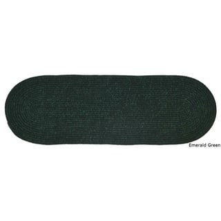 Better Trends Chenille Solid & Tweed Braid Collection is Durable and Stain Resistant Reversible Indoor Area Utility Rug - Emerald Green - 24" x 108" Runner