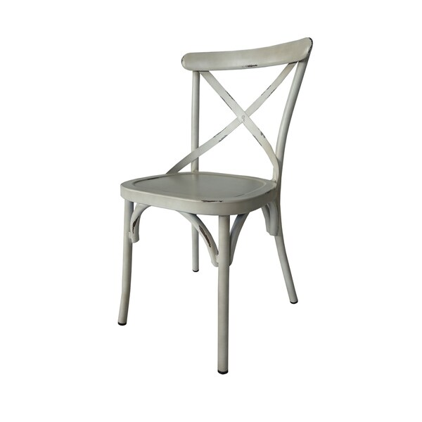 Shop Villa Vintage White Aluminum Indoor/Outdoor Rustic ...