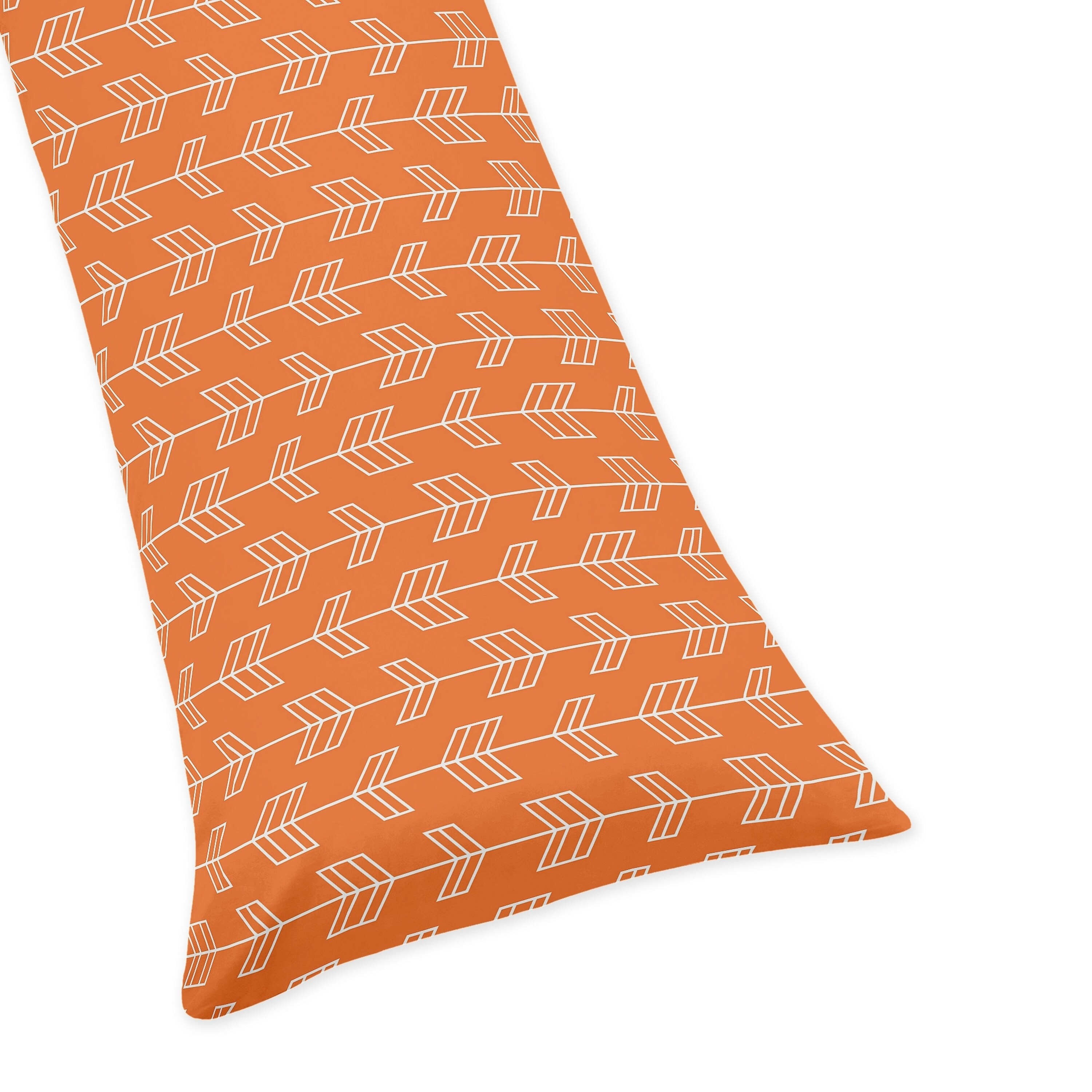 Shop Sweet Jojo Designs Orange Arrow Print Body Pillow Case For