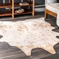 nuLOOM Contemporary Faux Animal Prints Cowhide Area Rug