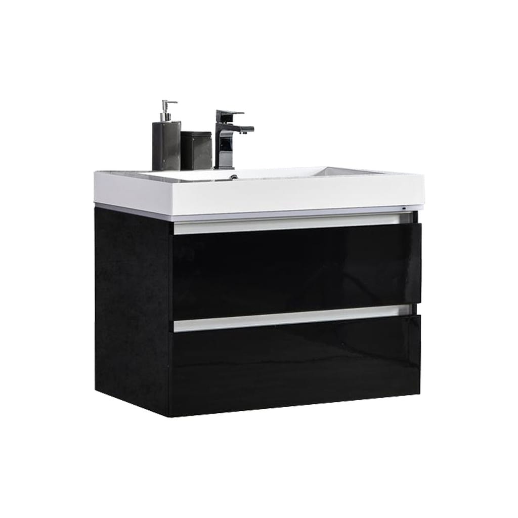 Shop Maui 24 Inch Led Illuminated Single Sink Wall Mount Floating Bathroom Vanity Overstock 18122577