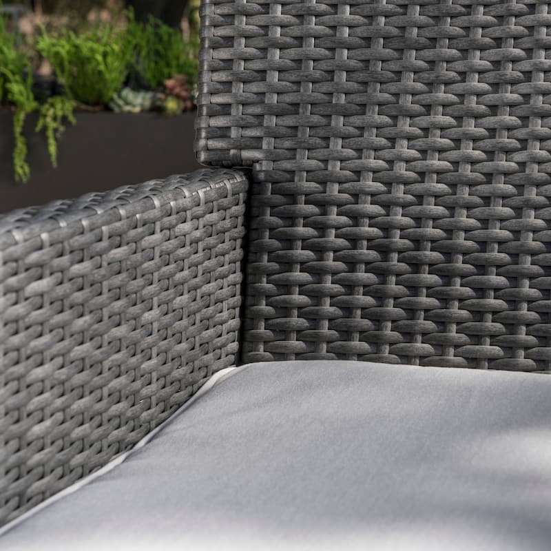 Celeste Outdoor 9-piece Rectangular Wicker Dining Set with Cushions by Christopher Knight Home
