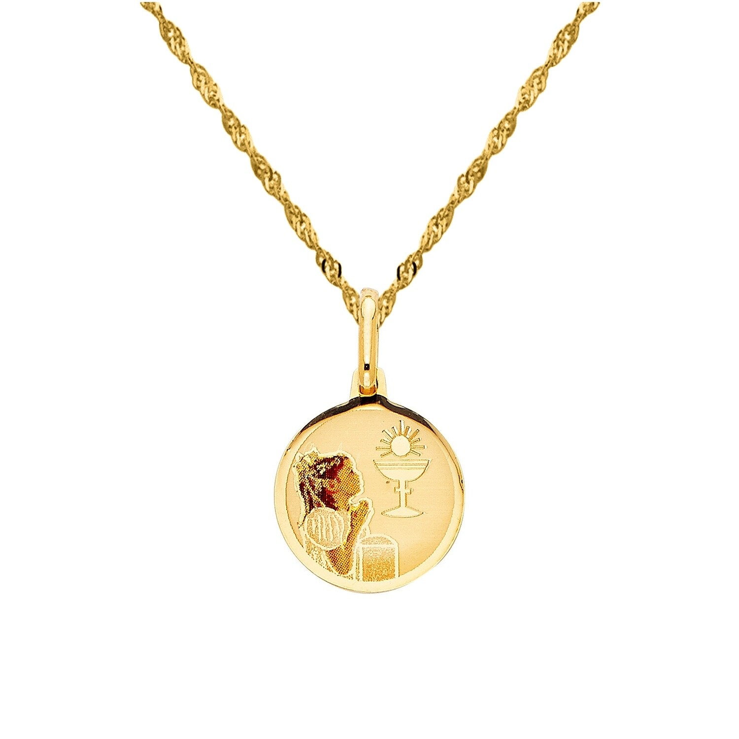 14K Yellow Gold Cali Girl State Pendant