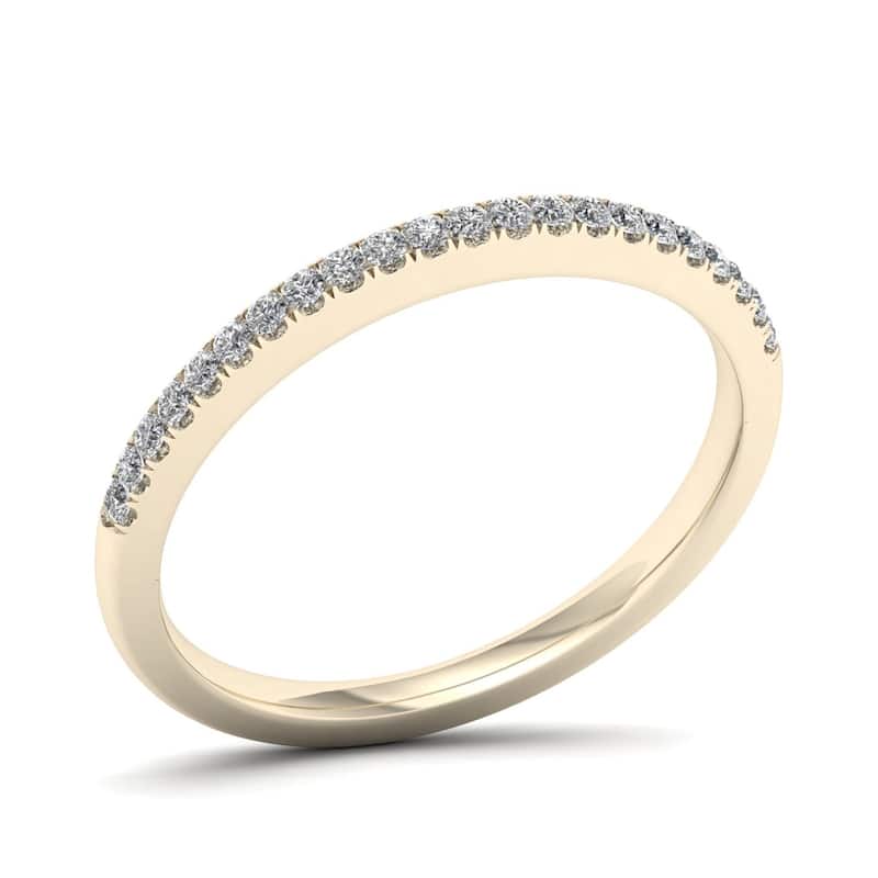 De Couer 14k Gold 1/5ct TDW Diamond Wedding Band - 8.5 - Yellow