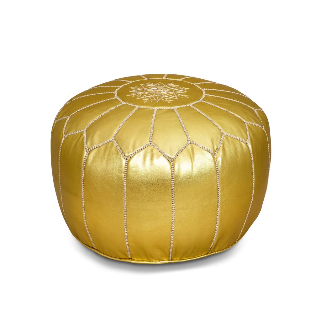 Stuffed Handmade Moroccan Pouf, Ottoman