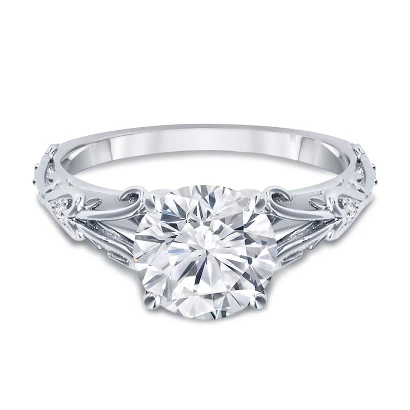 Auriya 14k Gold 3/4ctw Vintage Solitaire Diamond Engagement Ring