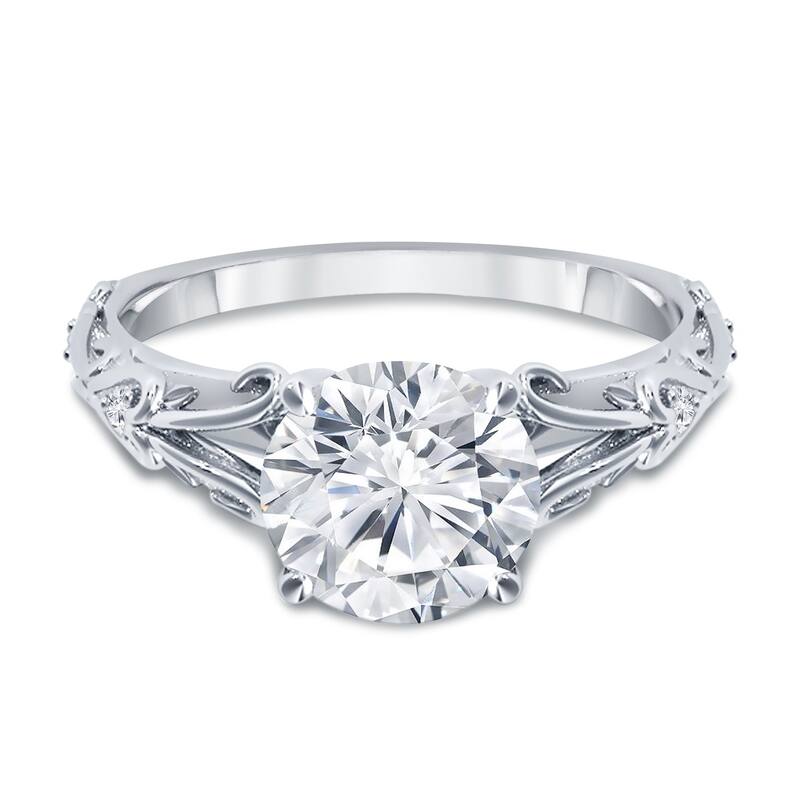 Auriya 14k Gold 1/2ctw Vintage Solitaire Diamond Engagement Ring
