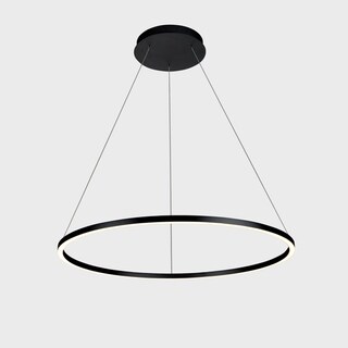 VONN Lighting VMC34911BL Tania 39-inch Modern Circular Chandelier in Black (1 to 3 - Dimmable/Energy Efficient/Sloped Ceiling Adaptable - Black - - Chandeliers For Bedrooms by Overstock.com