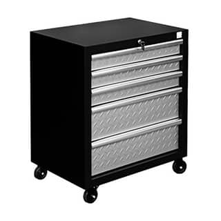 Shop Homcom Metal 5 Drawer Rolling Tool Chest Cabinet Silver