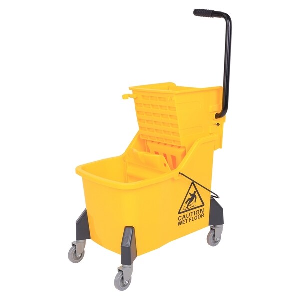 8 Gallon Mini Mop Bucket with Wringer Combo Commercial Rolling Cleaning
