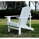 Outsunny Outdoor Patio Adirondack Lounge Chair - White - Thumbnail 0