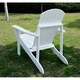 Outsunny Outdoor Patio Adirondack Lounge Chair - White - Thumbnail 4