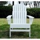 Outsunny Outdoor Patio Adirondack Lounge Chair - White - Thumbnail 1
