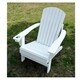 Outsunny Outdoor Patio Adirondack Lounge Chair - White - Thumbnail 3