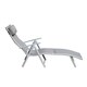 Outsunny Patio Reclining Chaise Lounge Chair with Cushion - Grey - Thumbnail 1