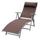 Outsunny Patio Reclining Chaise Lounge Chair with Cushion - Brown - Thumbnail 7