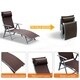 Outsunny Patio Reclining Chaise Lounge Chair with Cushion - Brown - Thumbnail 4