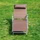Outsunny Patio Reclining Chaise Lounge Chair with Cushion - Brown - Thumbnail 3