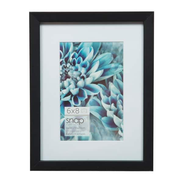 6x8 Black Picture Frame Mat With 2x4 Opening - Custom Mat Board