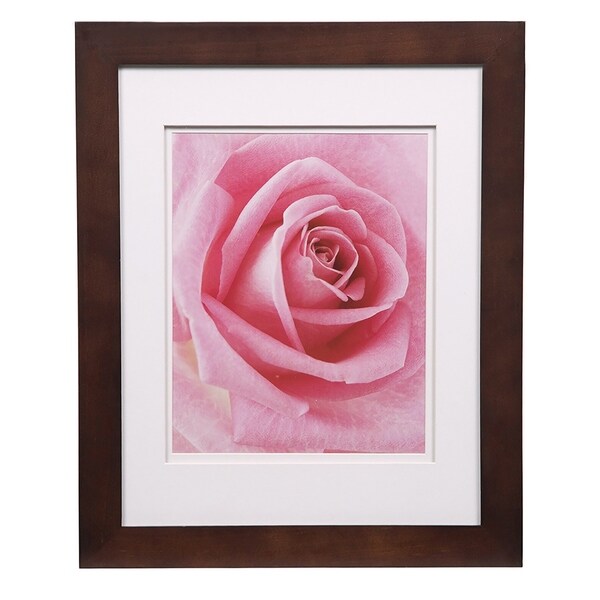 Gallery 11x14 Wide Walnut Double Mat to 8x10 Picture Frame