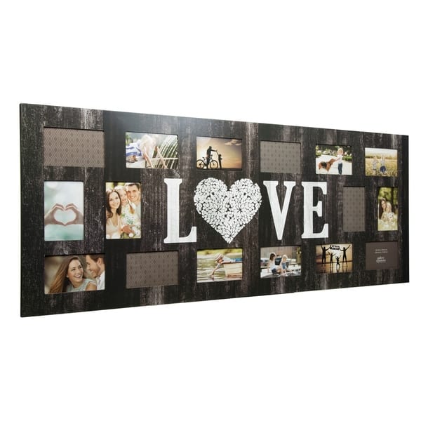 Multi Opening 4X6 Barnwood Panel Collage Picture Frame, Rustic