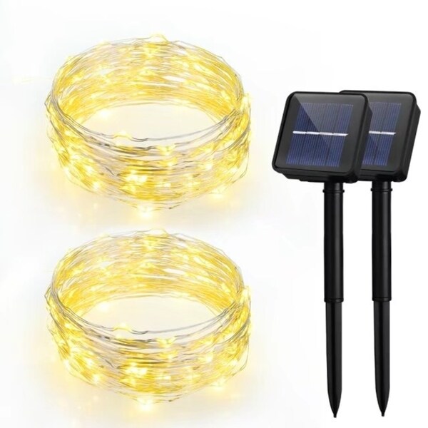 Shop Led Solar Powered String Lights 100leds 8 Modes