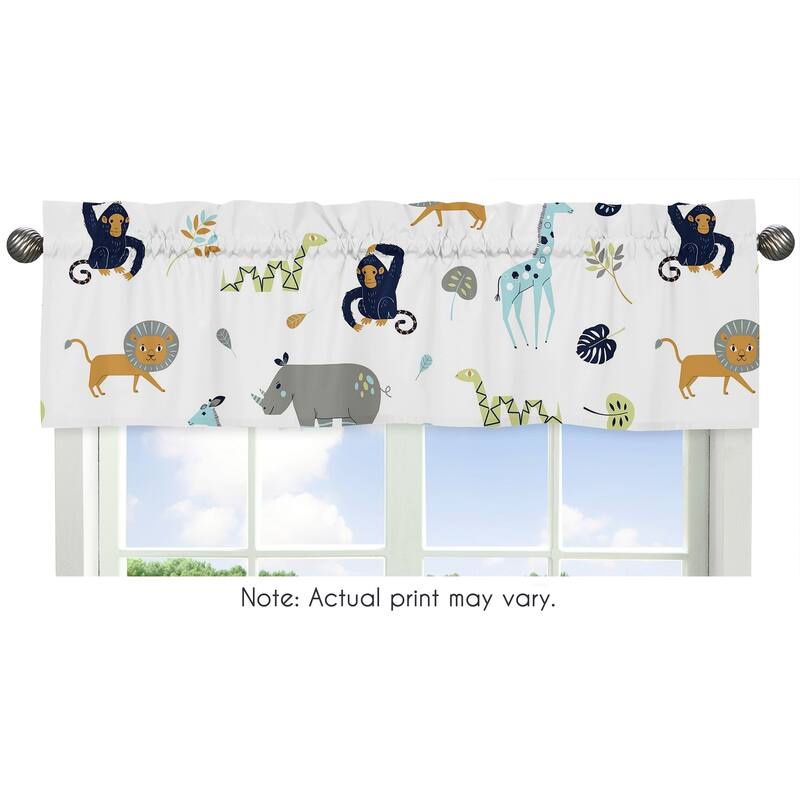 Sweet Jojo Designs Window Valance for the Mod Jungle Collection