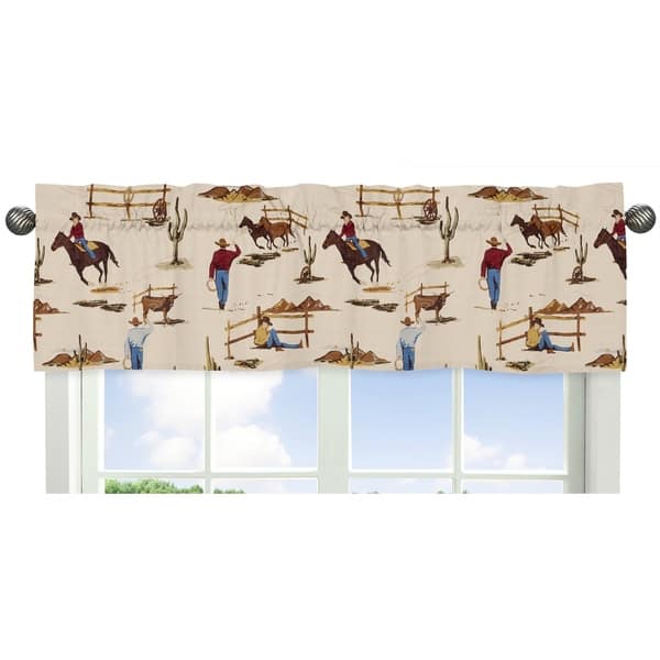 Sweet Jojo Designs Cowboy Print Window Valance for the Wild West ...