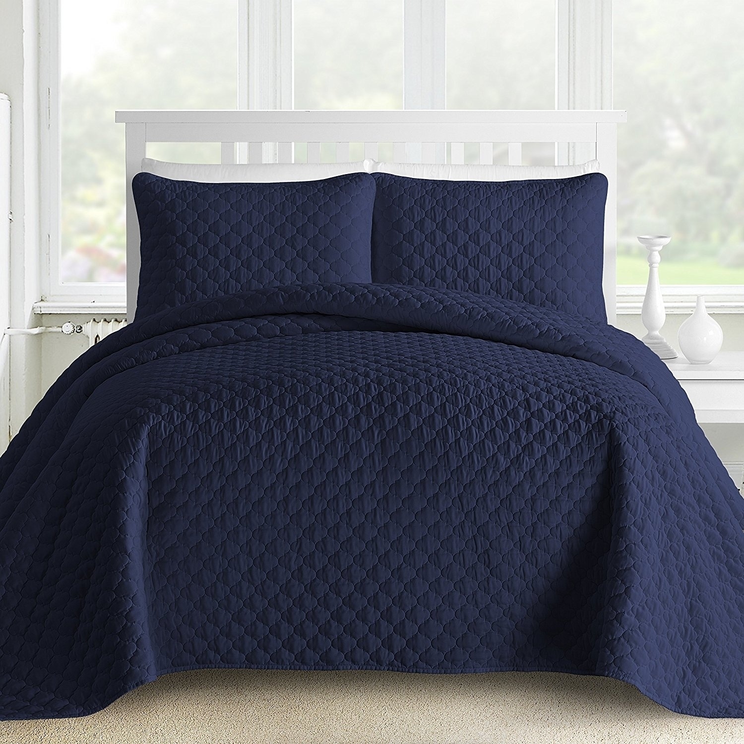 Shop Kotter Home Ogee 3 Piece King Size Oversized Quilt Coverlet