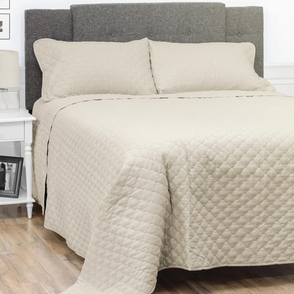 Shop Kotter Home Lightweight Ogee 3 Piece Oversized Quilt