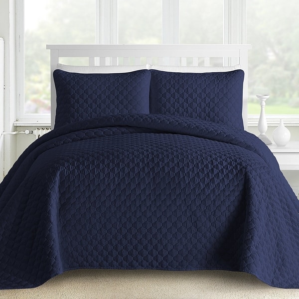 Shop Ogee 3 Piece King Size Oversized Quilt Coverlet Set With