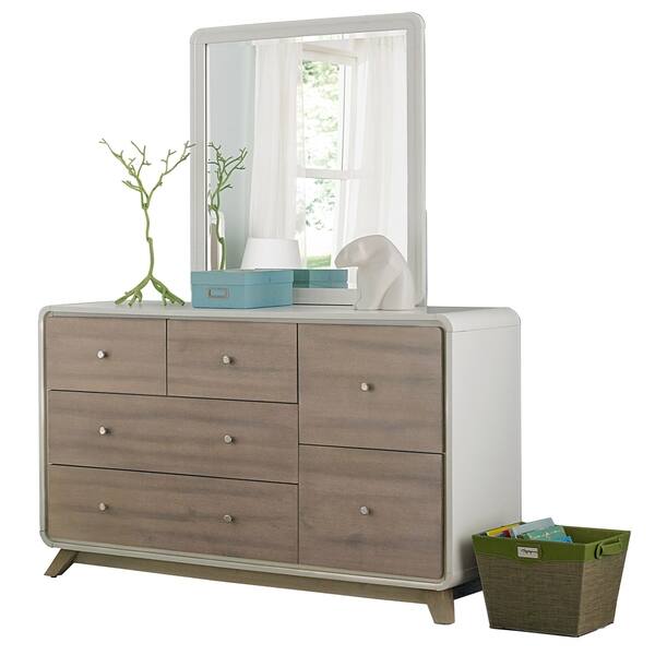 Shop Hillsdale East End 6 Drawer Dresser With Mirror Taupe White