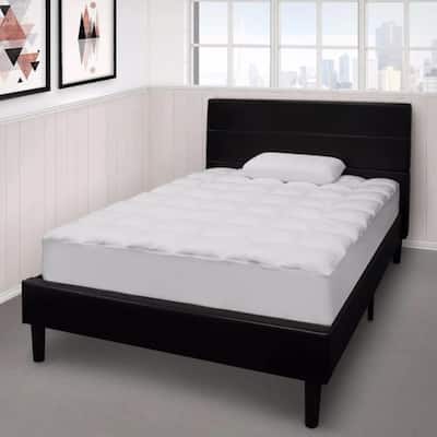 Premium Comfort Plush Quilted Mattress Pad - Crown Comfort - White