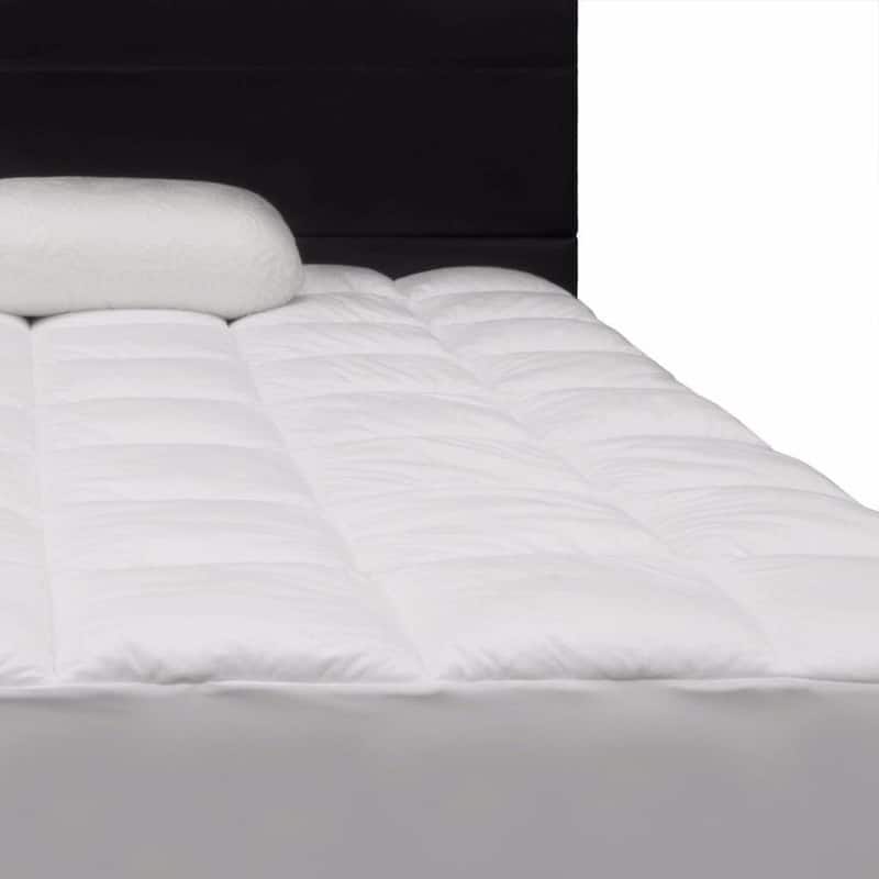 Premium Comfort Plush Quilted Mattress Pad - Crown Comfort - White