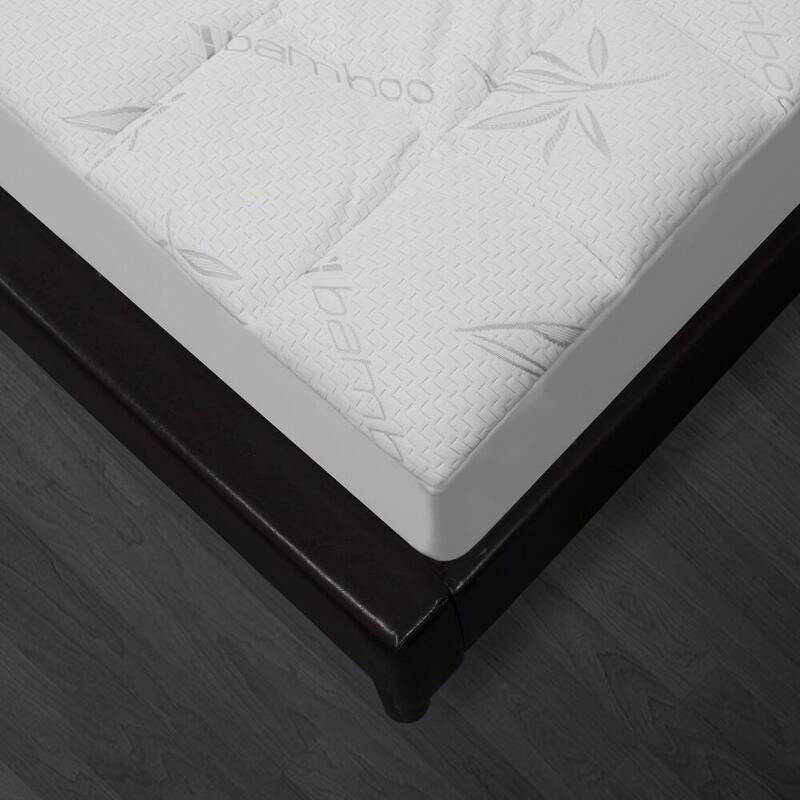 Supreme Comfort Rayon from Bamboo Quilted Mattress Pad - Crown Comfort - White