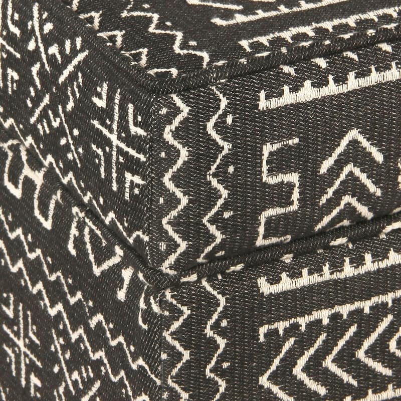 Carson Carrington Birkerod Onyx Square Ottoman with Lift Off Top