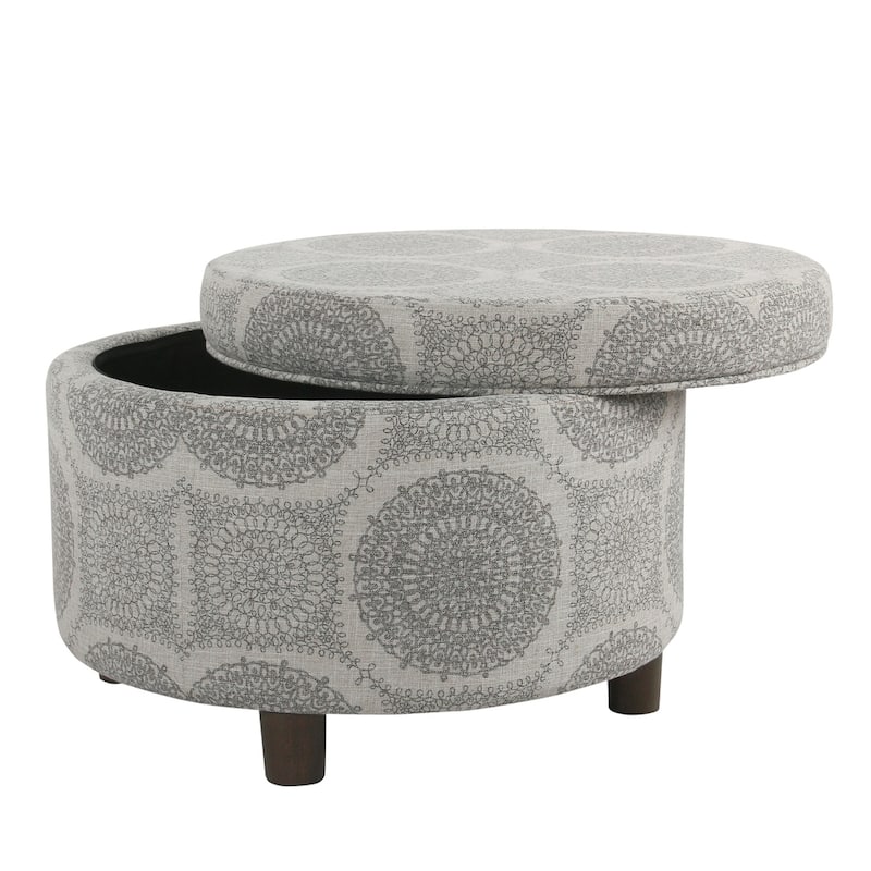 Porch & Den Blakeney Round Storage Ottoman