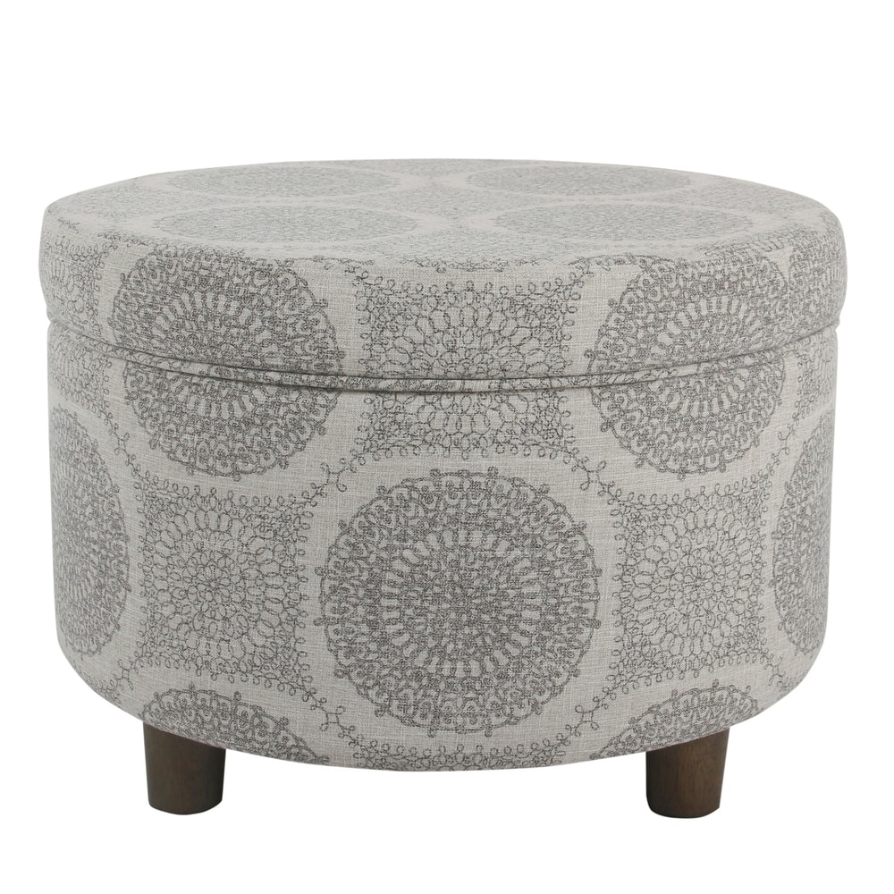 Porch & Den Blakeney Round Storage Ottoman