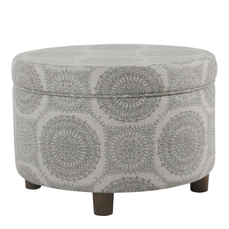 Porch & Den Blakeney Round Storage Ottoman