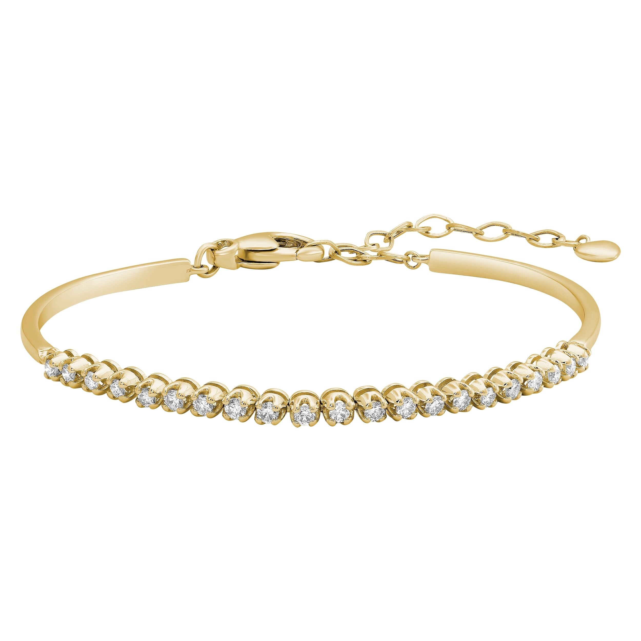 1 carat diamond tennis bracelet yellow gold