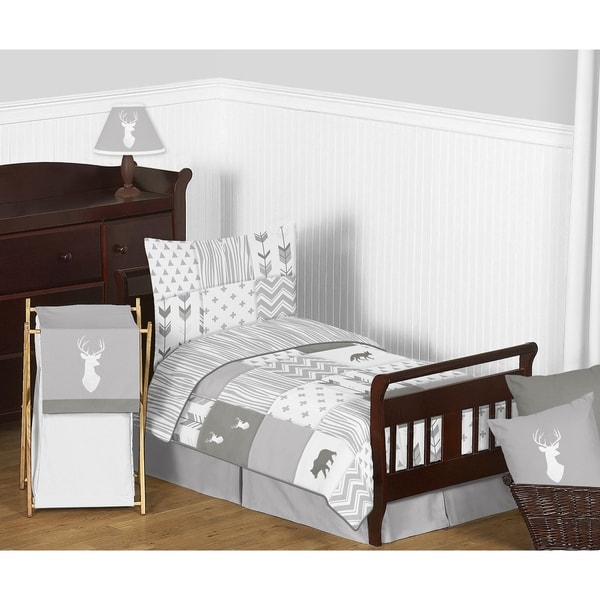 Shop 5pc Toddler Bedding Set for the Grey and White Woodsy ...