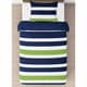 preview thumbnail 2 of 0, Sweet Jojo Designs Navy and Lime Stripe Collection 4pc Twin Bedding Set