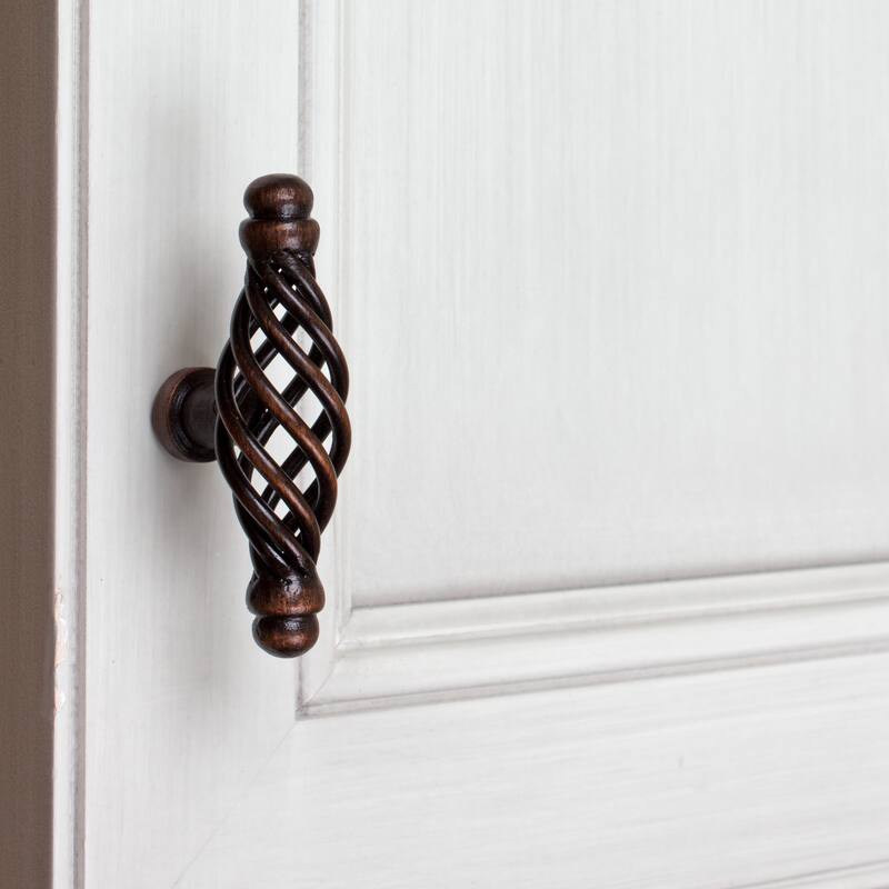 GlideRite 2.625-inch Oil Rubbed Bronze Double Rounded End Birdcage Cabinet T-Knobs (Pack of 10 or 25)