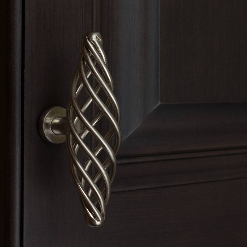 GlideRite 3.875-inch Satin Nickel Oversized Birdcage Cabinet T-Knobs (Pack of 10 or 25)