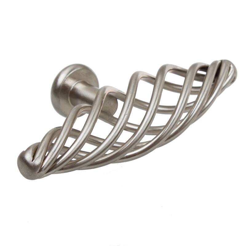 GlideRite 3.875-inch Satin Nickel Oversized Birdcage Cabinet T-Knobs (Pack of 10 or 25)