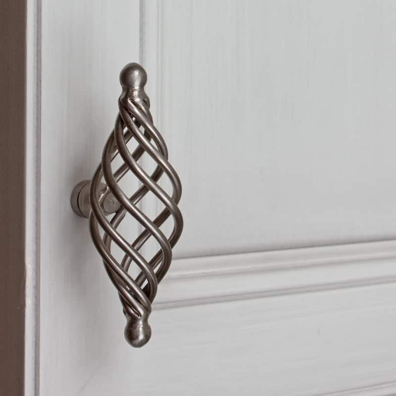 GlideRite 3.375-inch Satin Nickel Single Rounded End Birdcage Cabinet T-Knobs (Pack of 10 or 25)