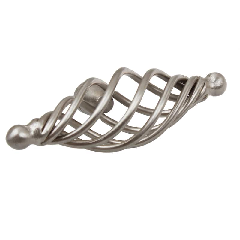 GlideRite 3.375-inch Satin Nickel Single Rounded End Birdcage Cabinet T-Knobs (Pack of 10 or 25)