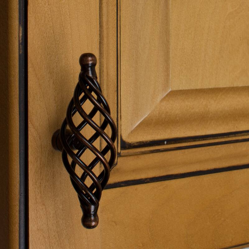 GlideRite 3.375-inch Oil Rubbed Bronze Single Rounded End Birdcage Cabinet T-Knobs (Pack of 10 or 25)