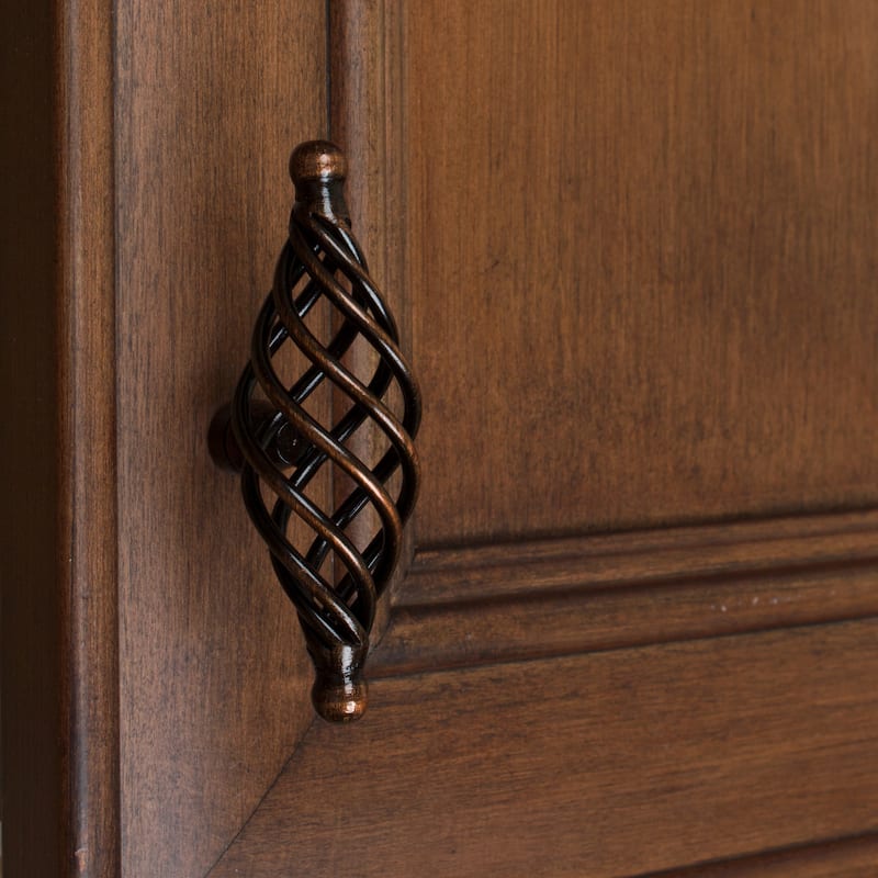 GlideRite 3.375-inch Oil Rubbed Bronze Single Rounded End Birdcage Cabinet T-Knobs (Pack of 10 or 25)